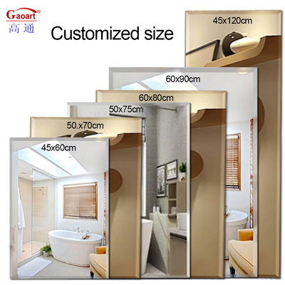 Oro vetro decorativo Magia moderna trucco bellezza bagno incrollabile Decorazione domestica Specchio da parete