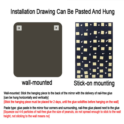 Specchio adesivo ondulato di lunghezza intera Mezzo rotondo per il muro della camera da letto per il design moderno della casa
