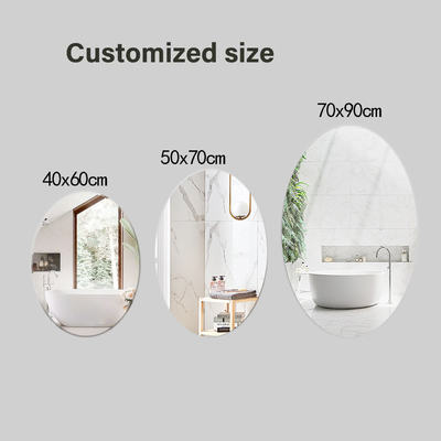 Bagno Salone per capelli ovale Specchio murale con design moderno personalizzato e stile libero