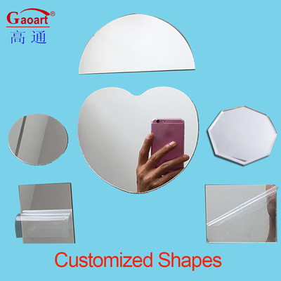 Bagno senza cornice quadrato/rotondo da 80 cm Specchio adesivo bi-direzionale per decorazioni domestiche moderne