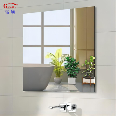 Specchio di vetro Infinity senza cornice Modern Wall Vanity per decorazioni da letto Adesivo adesivo