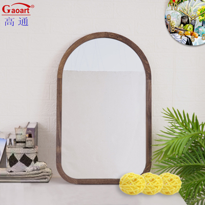 Moderno arco ad alta lunghezza Antico adesivo con specchio in legno per la decorazione del bagno