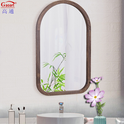 Moderno arco ad alta lunghezza Antico adesivo con specchio in legno per la decorazione del bagno