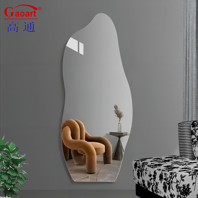 Specchio d'oro impermeabile moderno a muro pieno per la decorazione della casa Soggiorno Bagno Camera da letto