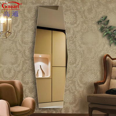 Specchio d'oro impermeabile moderno a muro pieno per la decorazione della casa Soggiorno Bagno Camera da letto
