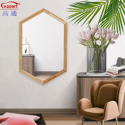 Stile di design contemporaneo In legno Inquadratto Arco antico Decorazione murale Specchio per soggiorno