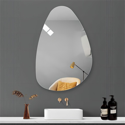 Moderno Design Arredamento Della Casa Parete Magia Specchio di Bagno in Vetro Incrollabile Con Accento Oro