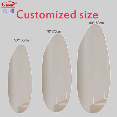Vetro a telaio in PVC Specchio a parete Specchio per decorazione della camera da letto Bellezza vetro di lusso