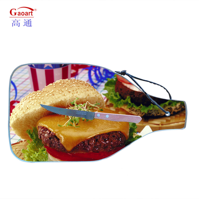 All-Season Best Custom Shape Tempered Cutting Board With Handle Wine Glass Coaster (Migliore tavola da taglio a forma personalizzata con maniglia)