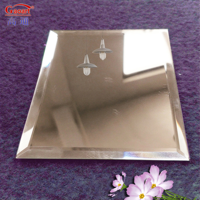 Bagno senza cornice rotondo di 80 cm, specchio adesivo quadrato a due vie per arredamento domestico moderno