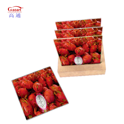 Tabella di taglio in vetro per accessori da cucina funzionali con manico e stile di design a base di frutta