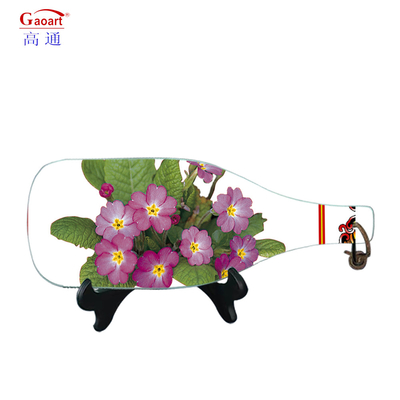 Tabella di taglio in vetro per accessori da cucina funzionali con manico e stile di design a base di frutta