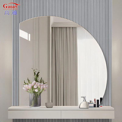 Hotel Bagno Decorazione domestica Bevel Beveled Glass Sticker Specchio con metallo da barba d'argento