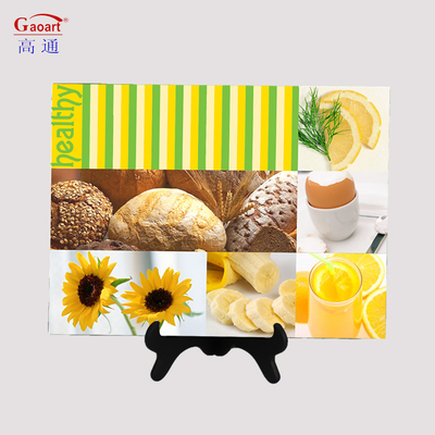 Placemat di cucina rinforzato per ortaggi su misura rettangolare per tavolo da pranzo in vetro rotondo