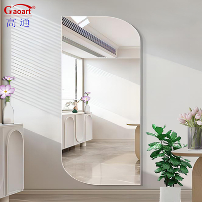 Home Full Body Float Glass Dress Design Lunghezza Led Light Beveled Decorazione Mural Hanging Specchio