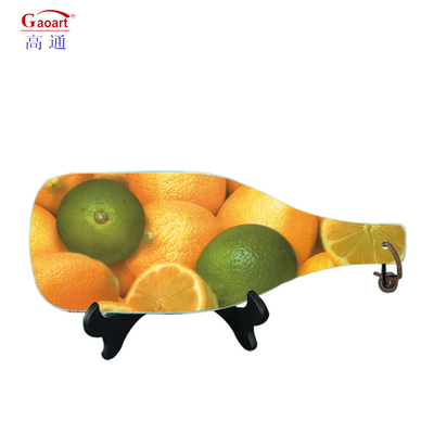 Disegno di frutta sostenibile Tavola di taglio di vetro temperato indistruttibile per la casa e la cucina