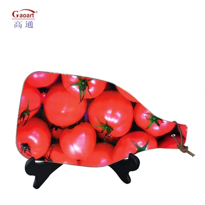 Logo personalizzato accettabile Placemat in vetro temperato trasparente da 6 mm per tavolo da taglio in cucina