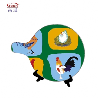 Logo personalizzato accettabile Placemat in vetro temperato trasparente da 6 mm per tavolo da taglio in cucina