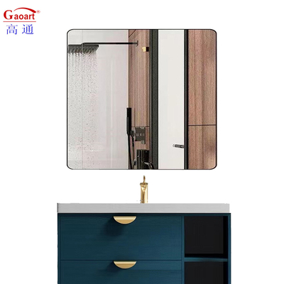 Tutti i giorni in alluminio in piedi pavimento parrucchiere bagno nero muro specchio appeso