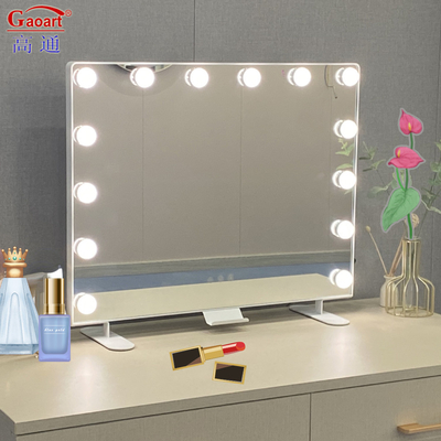 Imballaggio in cartone individuale Specchio di vanità illuminato Hollywood per saloni e decorazioni domestiche