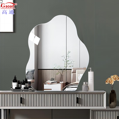 Specchio murale senza cornice Specchio rettangolare a onda per bagno vintage francese
