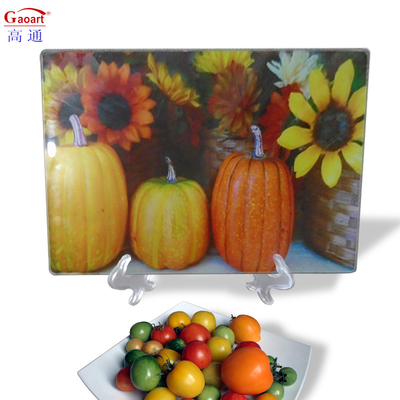 Tavolo di taglio di vetro rotondo liscio Quadrato con 4 mm Temperato Temperato cucina Tensile