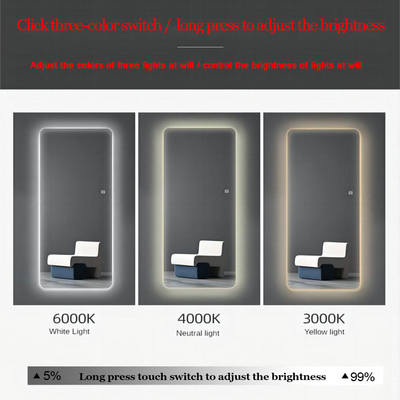 Moderno Disegno Specchio Di Vetro LED Lampada Da Parete Per Bagno Intelligente Decorazioni Da Soggiorno