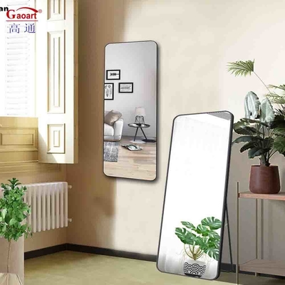 Dimensione personalizzata vetro a bevola di lunghezza completa bagno barbiere specchio metallico per il bagno a casa