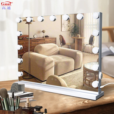 Modello personalizzabile trucco Vanity Hollywood Led Mirror con finitura in cromo