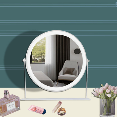 Specchio di vetro di metallo LED trucco personalizzato Vanità Compatto Ideale per la vita quotidiana e la decorazione domestica