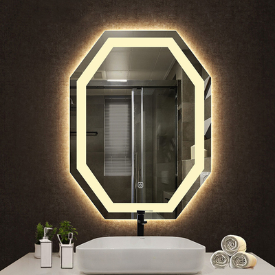 Grandi neri per la decorazione domestica Specchio LED intelligente per la decorazione del bagno dell'hotel Dimensioni personalizzate