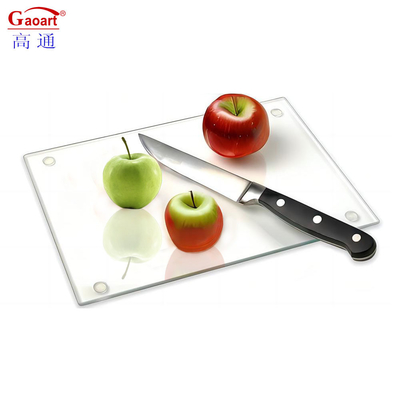 Tavola da taglio di vetro temperato per cucina con disegno personalizzato
