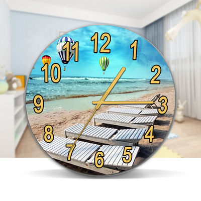 Grande orologio in vetro a faccia singola per la decorazione della cucina moderna