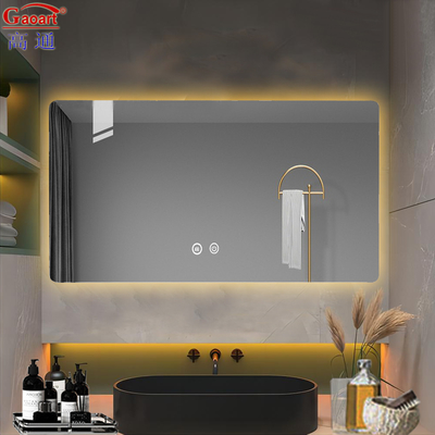 Smart Bath Glass Home Decor Parete con specchio LED Design moderno e funzione anti nebbia