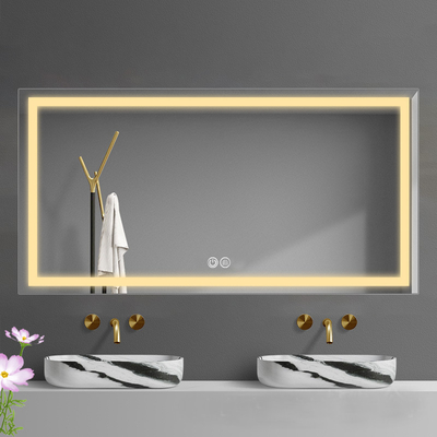 Smart Bath Glass Home Decor Parete con specchio LED Design moderno e funzione anti nebbia
