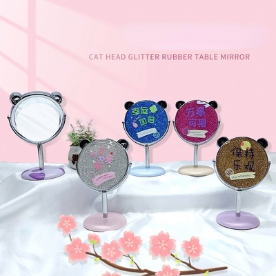 Decorazione per abbigliamento in plastica e vetro Mini Mirror Portable Vanity Circle