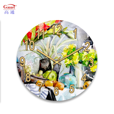 Decorazione della cucina moderna orologio UV in vetro per la casa