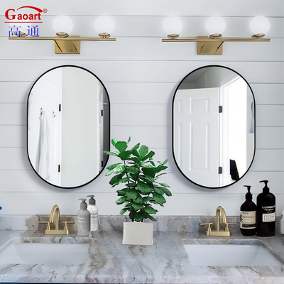 Specchietti da bagno stile moderno Oro In alluminio Inquadratto Grande Muro Appeso Specchio da bagno ovale