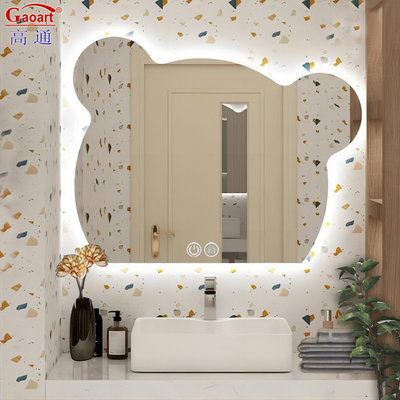 Licenziato specchio d'argento LED doccia impermeabile bagno per la decorazione della casa e salotto