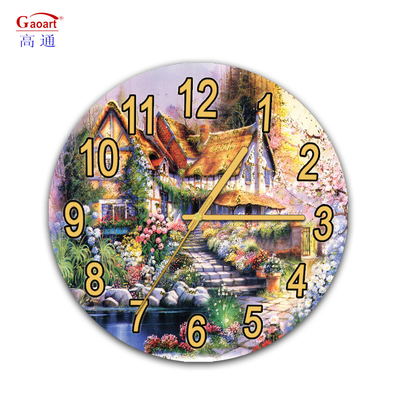 Classico Vetro Temperato Specchio Cucina Sublimazione Mantello Soggiorno Pendente Volto Orologio UV