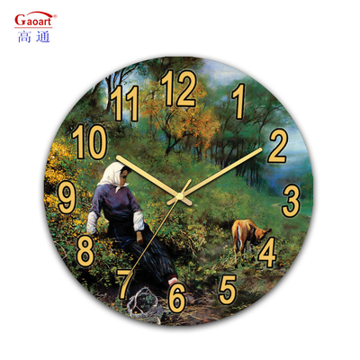 Quartz Motivity Type Custom Sublimation Glass Decor Orologio UV per camera da letto e bagno
