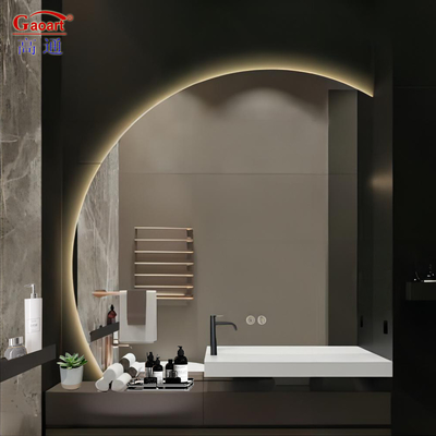 Parete della casa portatile decorativa del soggiorno con specchio a led per doccia e bagno in vetro intelligente