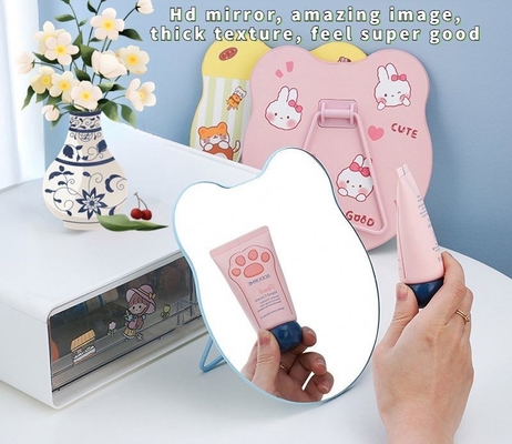 Mini Rotondo Custom Pocket Heart Shaped Regolabile Light Makeup Mirror per donna Dressing