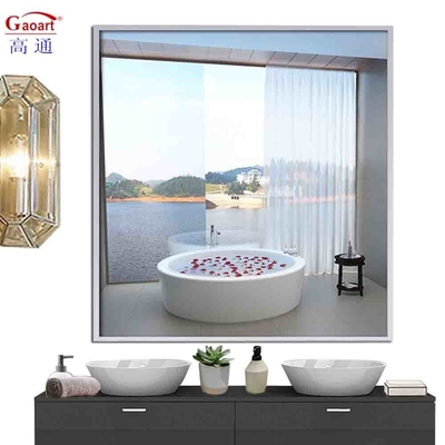 Decorazioni di varietà Parete in piedi in metallo nero Pavimento in alluminio adesivo in alluminio Specchio per bagno