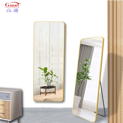 Decorazione da parete Stand di vetro Bagno Art Deco Specchio da pavimento per nozze Artigiani Lunghezza Decorazione della stanza