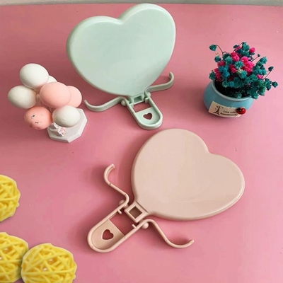 Lady Dressing in forma di cuore Tasca regolabile trucco Compatto Mini Specchio con Qualit