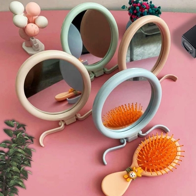 Lady Dressing in forma di cuore Tasca regolabile trucco Compatto Mini Specchio con Qualit