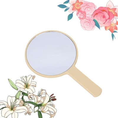 Tavolo cosmetico quotidiano Mini Taschino trucco Cerchio specchio Logo personalizzabile e design carino