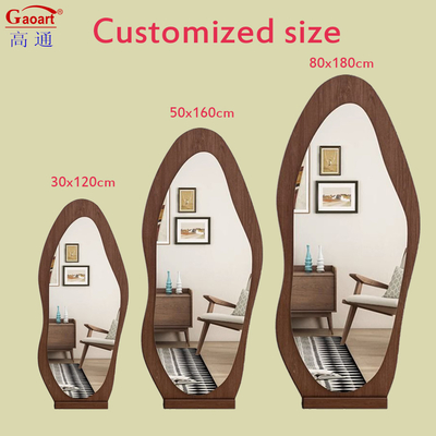 Stile di design contemporaneo Specchio a cornice in legno per decorazioni domestiche rustiche moderne