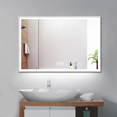 Moderno design vetro impermeabile Smart Fitness Bevelled Touch Mirror Con Led per Hotel